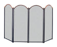 Panacea Black/Gray Antique Brass Fireplace Screen