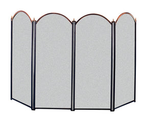 Panacea Black/Gray Antique Brass Fireplace Screen