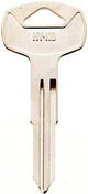 Hy-Ko 11010DA22 Automotive Key Blank, Brass, Nickel, For: Nissan Vehicle Locks, DA22 Key Number, Pack of 10
