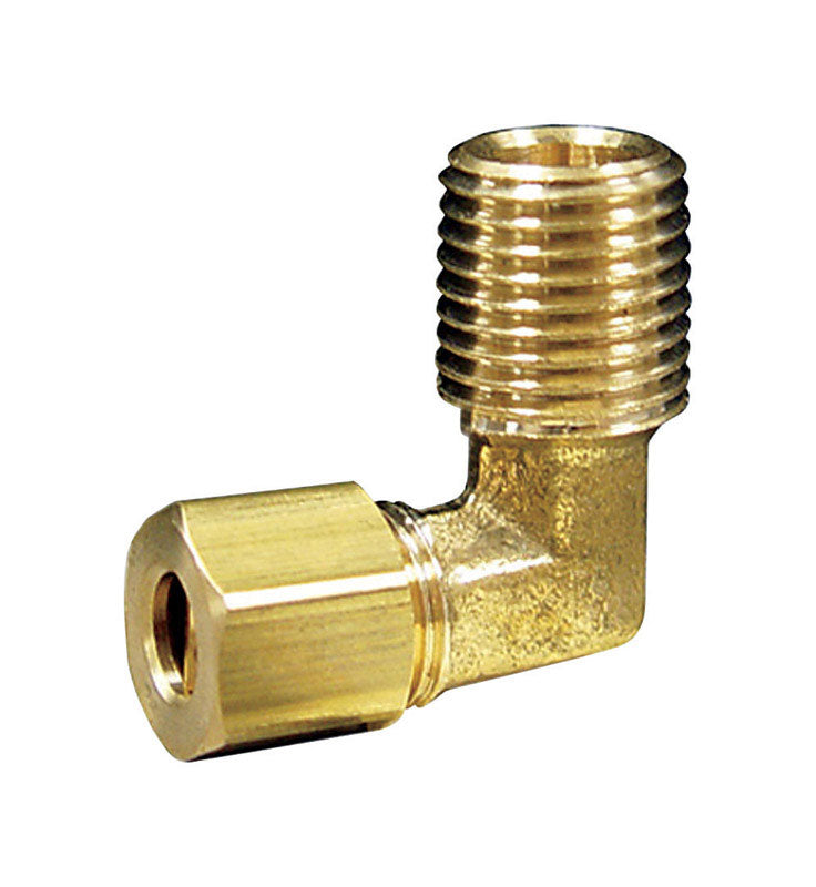 JMF Company 1/2 in. Compression X 3/4 in. D MPT Brass 90 Degree Street Elbow, Pack of 5