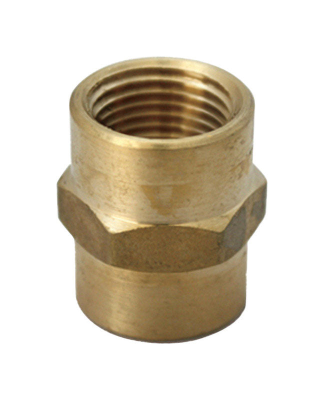 JMF Company 3/8 in. FPT X 1/8 in. D FPT Brass Reducing Coupling, Pack of 5