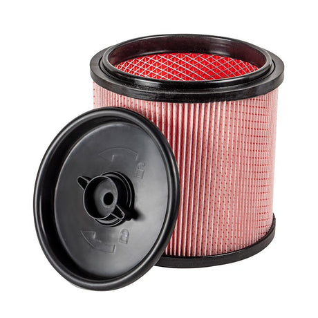 Vacmaster Professional VCFF Cartridge Filter and Retainer, For: Shop-Vac Wet or Dry Vacuum Cleaners, 1 um, Paper Frame