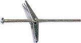 Midwest Fastener 04086 Toggle Bolt with Wing, 3 in L, Zinc, 50/PK, 3/8 in Drill