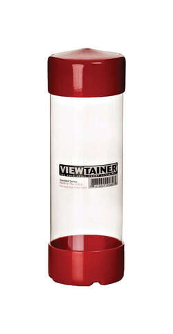 Viewtainer 3 in. W X 8 in. H Slit Top Container Plastic Red, Pack of 15