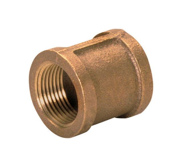 JMF Company 1/8 in. FPT X 1/8 in. D FPT Red Brass Coupling 5 in. L, Pack of 5