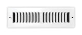 Tru Aire 2 in. H X 10 in. W 2-Way Powder Coat White Steel Floor Register