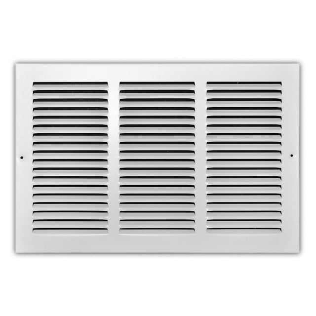 Tru Aire 10 in. H X 18 in. W 1-Way Powder Coat White Steel Return Air Grille
