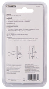 ProSource H20-Z025C-PS Heavy-Duty Rigid Door Stop, 15/16 in Dia Base, 3-1/8 in Projection, Die-Cast Zinc & Plastic