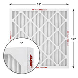 AAF Flanders PREpleat LPD SC M10 18 in. W X 18 in. H X 1 in. Synthetic 10 MERV Pleated Air Filter 1, Pack of 12