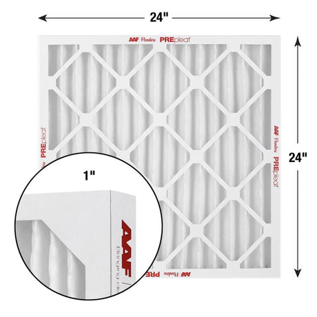AAF Flanders PREpleat LPD SC M10 24 in. W X 24 in. H X 1 in. Synthetic 10 MERV Pleated Air Filter 1, Pack of 12