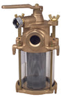 Flushing Strainer, 1-1/4",Cast bronze strainer includes a fresh water port and a smooth
