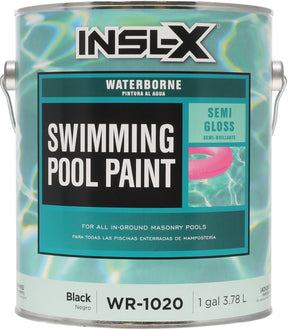 Insl-X WR102009201 Swimming Pool Paint, Acrylic, Semi-Gloss, Black, 1 gal Can, Pack of 2