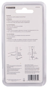 ProSource H20-Z029C-VB-PS Heavy-Duty Rigid Door Stop, 15/16 in Dia Base, 3-1/8 in Projection, Die-Cast Zinc & Plastic