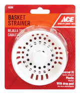 Ace 3-1/2 in. D White Plastic Replacement Strainer Basket