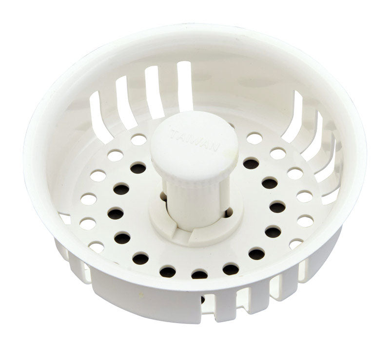 Ace 3-1/2 in. D White Plastic Replacement Strainer Basket