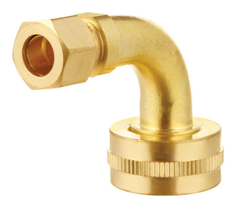 Ace 3/8 in. Compression X 3/4 in. D FHT Brass Dishwasher Elbow