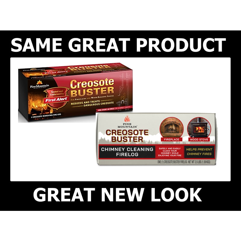 Pine Mountain Creosote Buster Fire Log 1.5 hr 1 pk 3.5 lb, Pack of 6