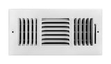 Tru Aire 6 in. H X 10 in. W 3-Way Powder Coat White Steel Wall/Ceiling Register