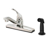 Home Plus One Handle Chrome Kitchen Faucet Side Sprayer Included