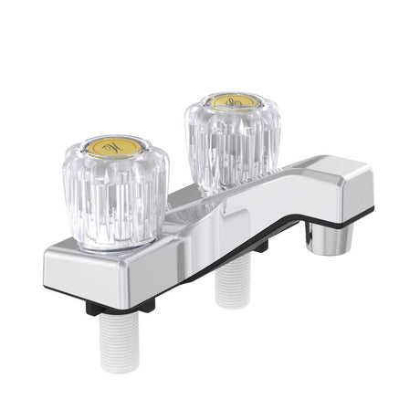 Home Plus Chrome Traditional Centerset Bathroom Sink Faucet 4 in.