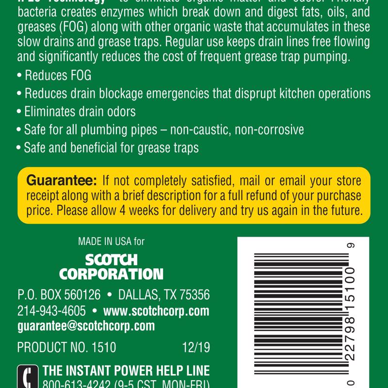 Instant Power Liquid Drain Cleaner 1 gal, Pack of 4