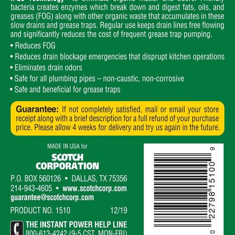 Instant Power Liquid Drain Cleaner 1 gal, Pack of 4