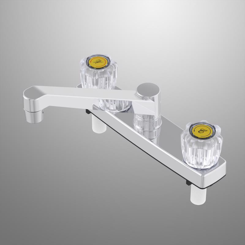 Home Plus Two Handle Chrome Kitchen Faucet
