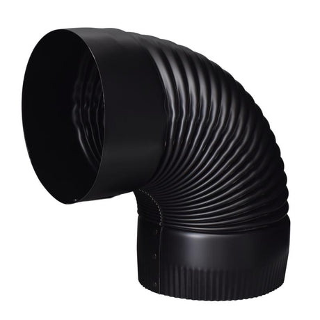 Imperial 6 in. D X 6 in. D 90 deg Galvanized Steel Stove Pipe Elbow, Pack of 4