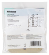 ProSource 20347US4 Door Hinge, Steel, Satin Brass, Loose Pin, 180 deg Range of Motion, Screw Mounting