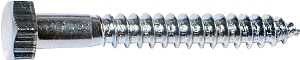Midwest Fastener 01287 Lag Screw, 1/4 in Thread, 1-1/2 in OAL, Zinc