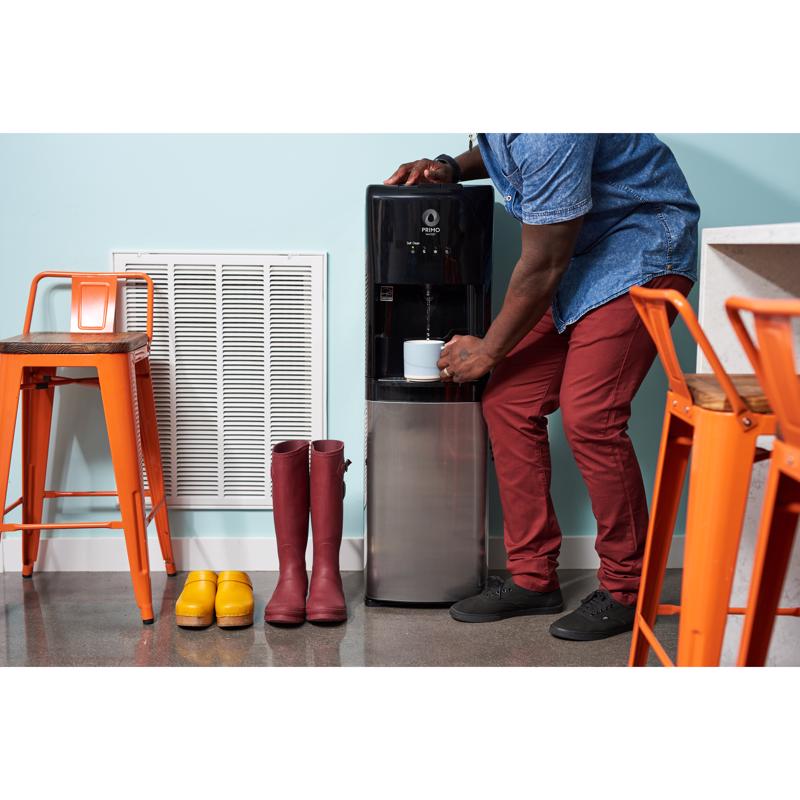 Primo Water Deluxe 5 gal Black/Gray Water Dispenser Stainless Steel