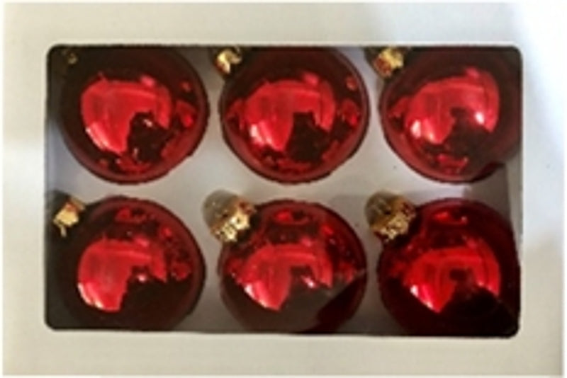 Hometown Holidays 99501 Ball Christmas Ornament, Glass, Red