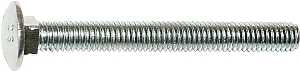 Midwest Fastener 01085 Carriage Bolt, 5/16-18 in Thread, NC Thread, 5 in OAL, Zinc, 2 Grade