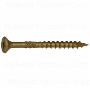 SaberDrive 50743 Deck Screw, #9 Thread, 2 in L, Serrated Thread, Bugle Head, Star Drive, Type 17 Point, Steel, 124 PK