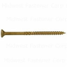 SaberDrive 50747 Deck Screw, #10 Thread, 3-1/2 in L, Serrated Thread, Bugle Head, Star Drive, Steel, 55/PK