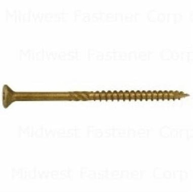 SaberDrive 50747 Deck Screw, #10 Thread, 3-1/2 in L, Serrated Thread, Bugle Head, Star Drive, Steel, 55/PK