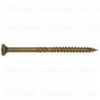 SaberDrive 50755 Deck Screw, #9 Thread, 3 in L, Serrated Thread, Bugle Head, Star Drive, Type 17 Point, Tan, Steel