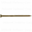 SaberDrive 50757 Deck Screw, #10 Thread, 4 in L, Serrated Thread, Bugle Head, Star Drive, Type 17 Point, Tan, Steel