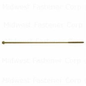 SaberDrive 52556 Screw, 5/16 in Thread, 14 in L, Hex Drive, 30 PK