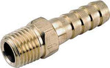 Anderson Metals 129 Series 757001-0608 Hose Adapter, 3/8 in, Barb, 1/2 in, MPT, Brass