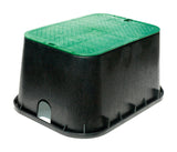 NDS 20 in. W X 13 in. H Rectangular Valve Box with Overlapping Cover Black/Green