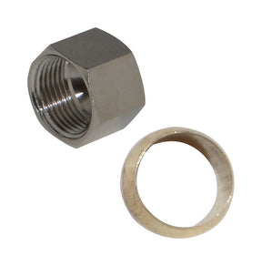 JMF Company 3/8 in. Chrome Nut With Sleeve, Pack of 5