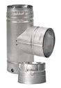 DuraVent PelletVent 3 in. X 3 in. X 3 in. Galvanized Steel Tee with Clean-Out Cap, Pack of 2