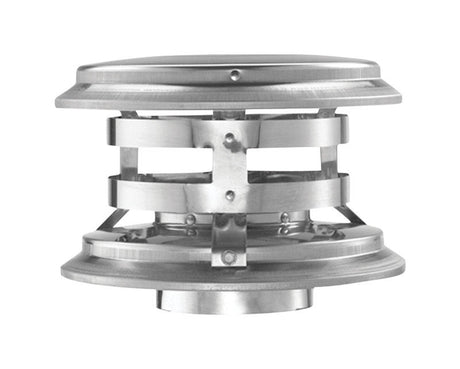 DuraVent 3 in. D Galvanized/Stainless Steel Twist Lock Termination Cap, Pack of 2