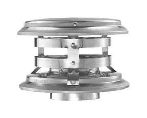 DuraVent 4 in. D Galvanized/Stainless Steel Twist Lock Termination Cap, Pack of 2