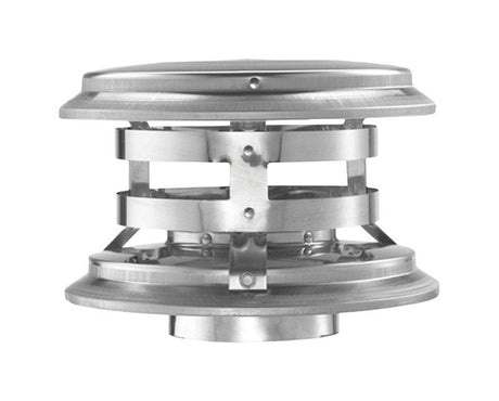 DuraVent 4 in. D Galvanized/Stainless Steel Twist Lock Termination Cap, Pack of 2