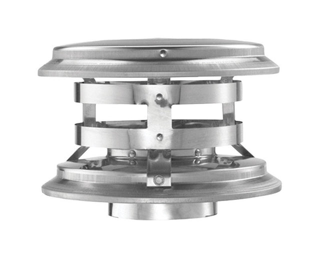 DuraVent 4 in. D Galvanized/Stainless Steel Twist Lock Termination Cap, Pack of 2