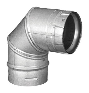 DuraVent 4 in. D X 4 in. D 90 deg Galvanized Steel Stove Pipe Elbow, Pack of 2