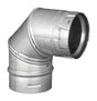 DuraVent 4 in. D X 4 in. D 90 deg Galvanized Steel Stove Pipe Elbow, Pack of 2
