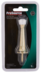 ProSource CL-208C-PB-PS Heavy-Duty Rigid Door Stop, 1 in Dia Base, 3 in Projection, Die-Cast Zinc & Plastic